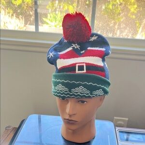 Festive Santa Hat with Red Pom-Pom